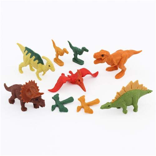 Amazon.com: Iwako erasers Dinosaur T Rex 9 pieces set : Toys & Games